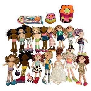Manhattan Toy Groovy Girls 16 Dolls Bundle with Chair, Foot Rest & Sleeping Bag